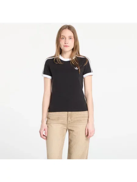 Tričko adidas 3S Tee Slim Black/ White S bílé