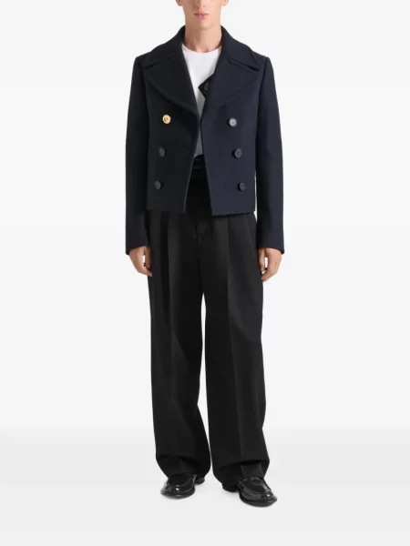 Decupat palton Givenchy de lână albastru