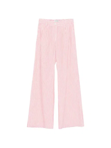 Pantaloni Ermanno Firenze cu dungi roz