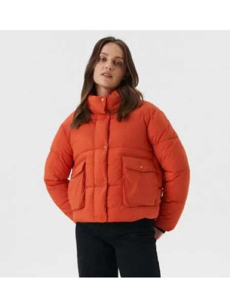 Sinsay Prošívaná bunda Oranžová