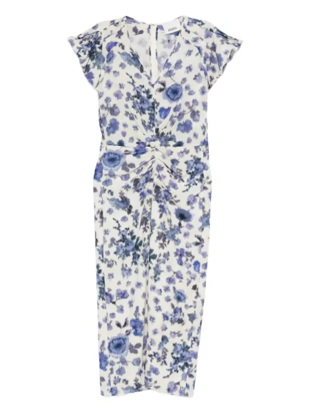 Rochie midi Isabel Marant până la genunchi de costum alb