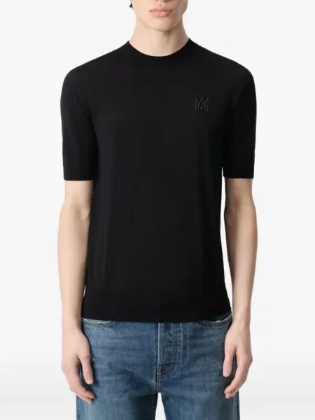 Tricou Amiri cu broderie negru