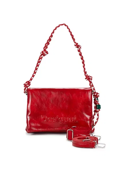 Crossbody torbica Desigual z avtogramom rdeča