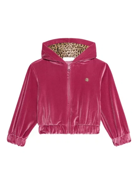 Bluza z kapturem dziecięca Roberto Cavalli różowa