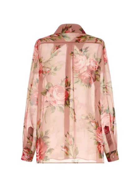 Cămașă Dolce & Gabbana de mătase roz
