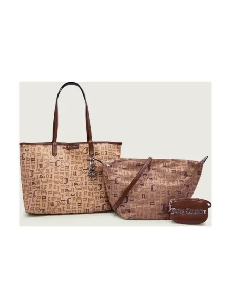 Juicy Couture Cu două fețe geantă shopper 2 în 1 + borsetă Joan bej