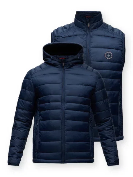JACK & JONES Geacă de primăvară-toamnă JJEKINGSLEY închis albastru
