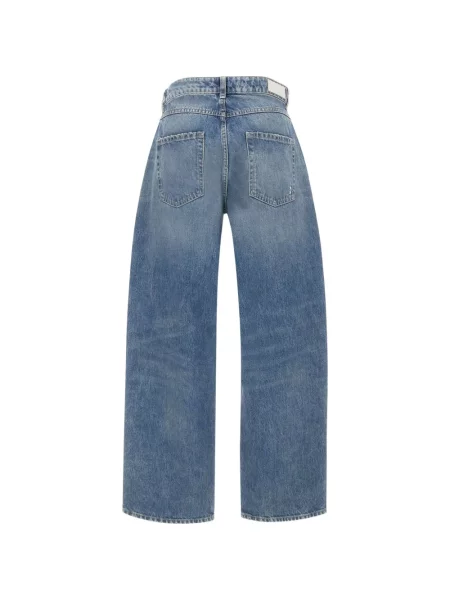 Blugi cu picior larg Icon Denim albastru