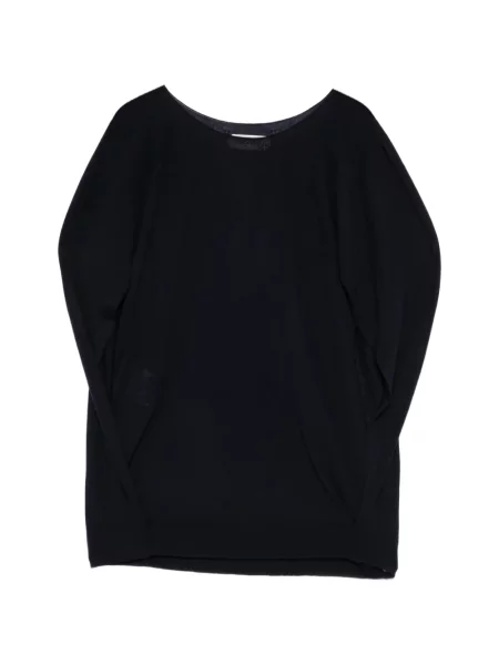 Топ Alberta Ferretti с кръгло деколте синьо