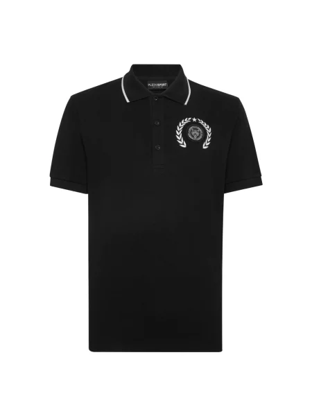 Koszulka polo Plein Sport w tygrysie prążki czarna