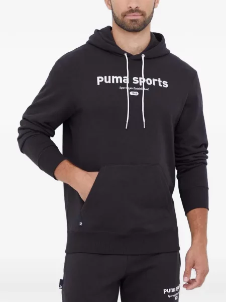 Hanorac cu glugă Puma cu imagine cu cordon negru