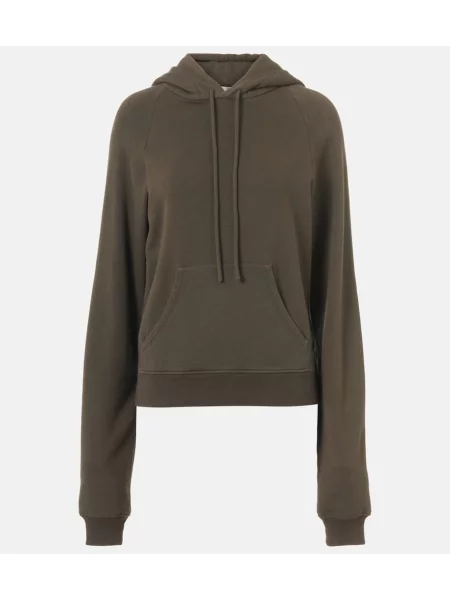 Hanorac cu glugă The Row din cașmir maro