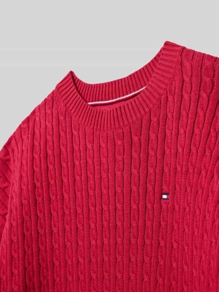 Sweter z dzianiny o kroju regular fit z czystej bawełny Tommy Hilfiger Teens