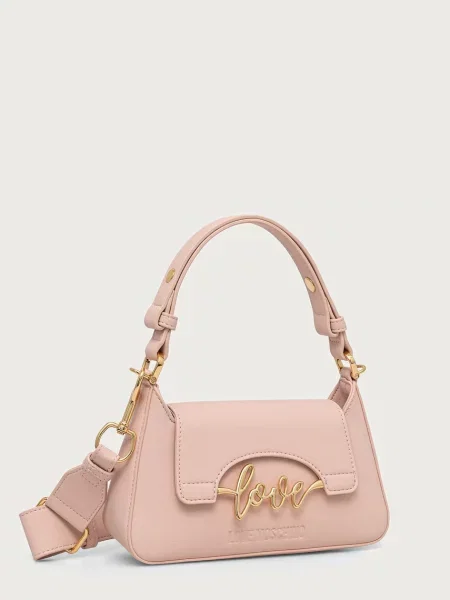 Love Moschino klasična torbica iz umetnega usnja rjava