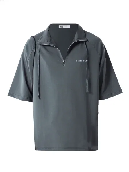 VAMOS CLO Tricou Christmas Rose gri închis alb