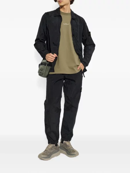 Lung tricou Stone Island cu imagine verde