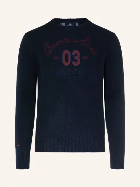 La Martina Sweter blau granatowy