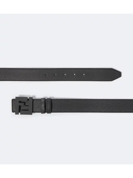Cu centură reversibil curea Fendi din piele negru