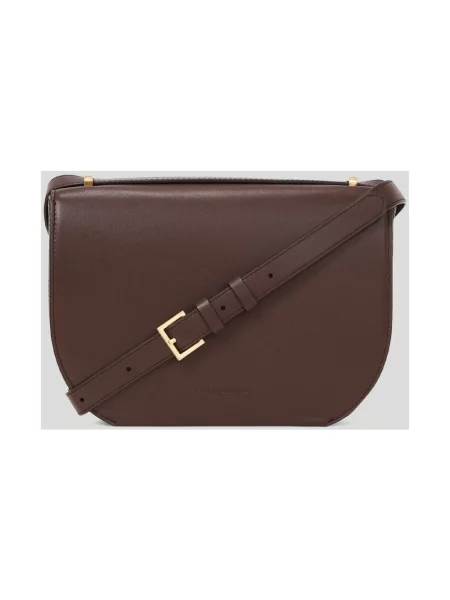 Torebka crossbody Karl Lagerfeld skórzana brązowa