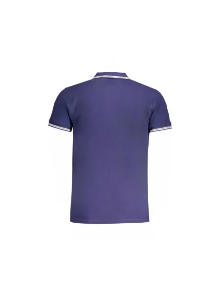 Krótka koszulka polo Cavalli Class niebieska