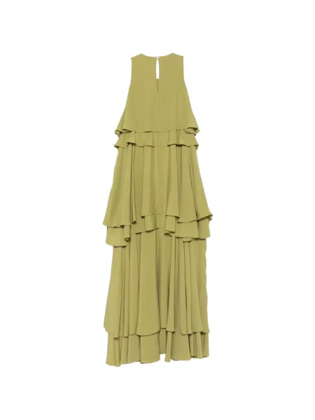 Rochie midi Ami Paris cu volane verde