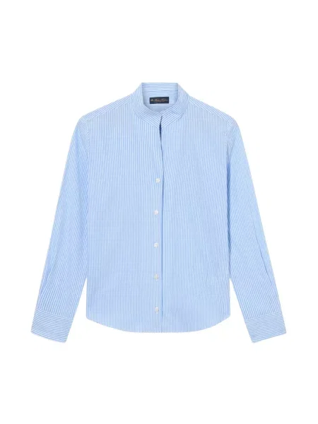 Koszula Brooks Brothers ze stójką niebieska