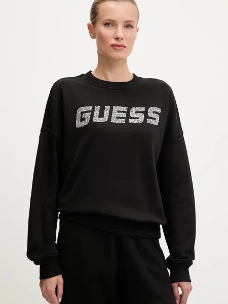 Guess bluza PRIMULA z aplikacją czarny