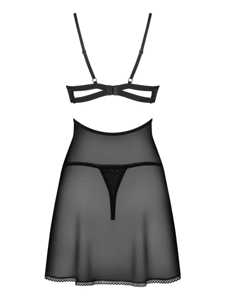 Комплект: бэби-долл и трусики Nutris_babydoll_&_thong чорний