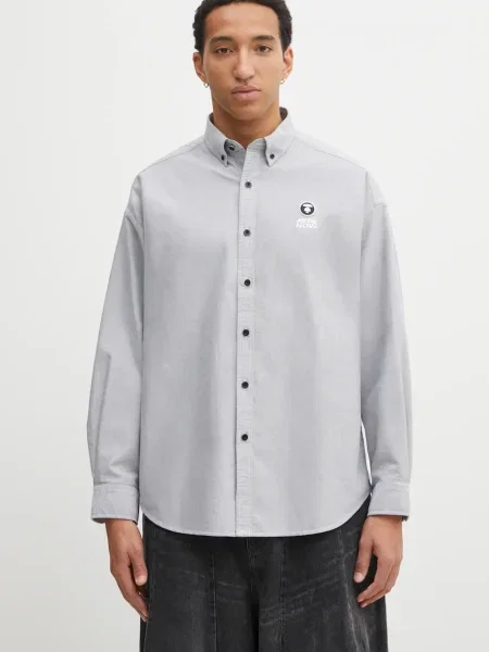 AAPE cămașă din Now cu guler button-down relaxed negru