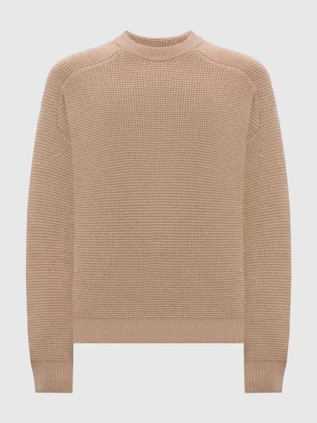 Светр з вовною шовком і кашеміром Peserico бежевий