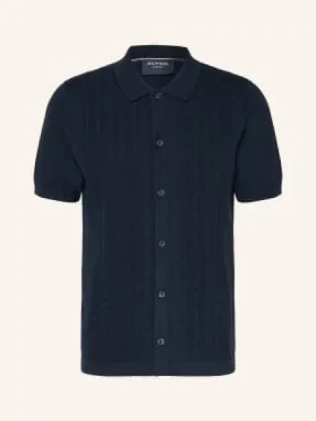 Olymp Sweter Z Dzianiny Casual Regular Fit blau granatowy