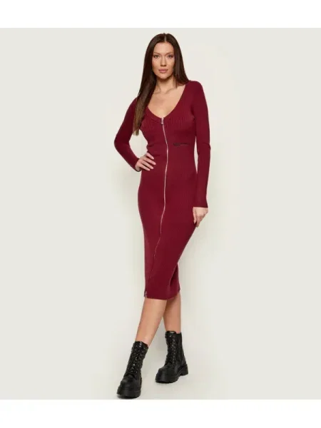 Karl Lagerfeld Jeans Rochie bordo