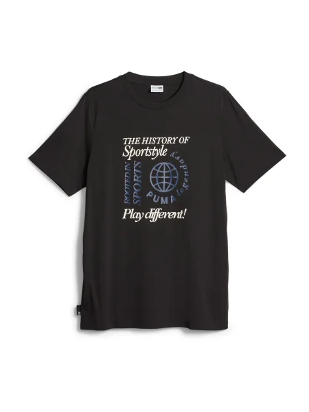 PUMA Tricou bleumarin / negru / alb