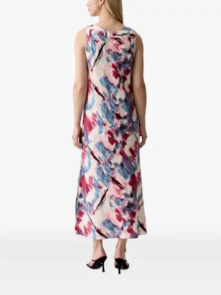 Rochie maxi Dkny fără mâneci cu imagine cu imprimeu abstract