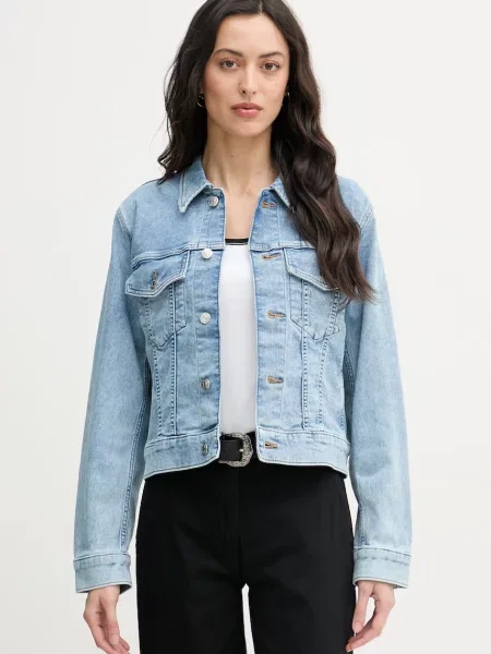 Calvin Klein Jeans jachetă de damă din denim albastru