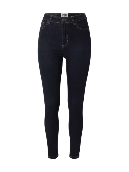 Urban Classics Jeans albastru închis / alb / verde negru