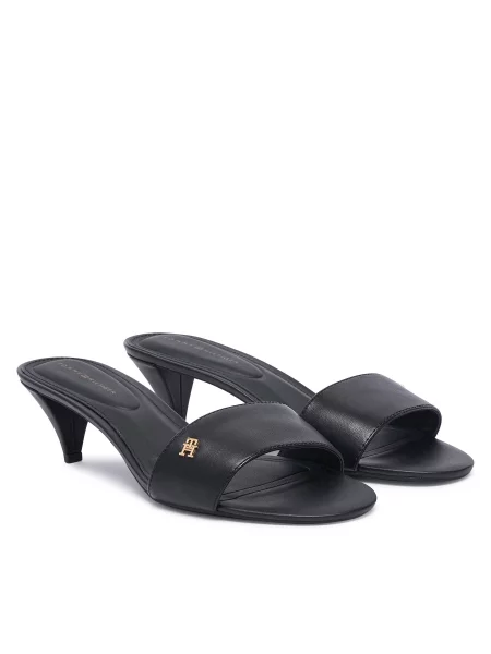 Šľapky Tommy Hilfiger Th Mid Mule čierna