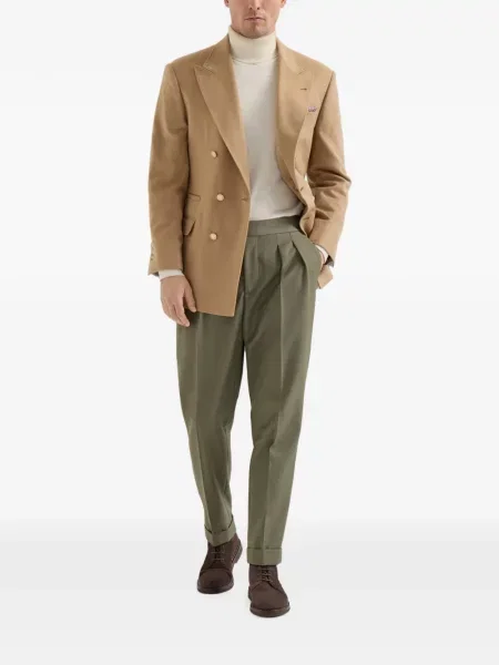 Pantaloni Brunello Cucinelli de lână verde