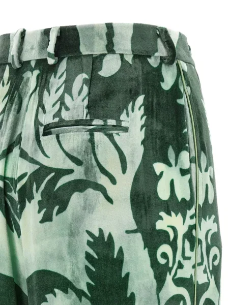 Spodnie F.r.s For Restless Sleepers z nadrukiem w tropikalny nadruk zielone