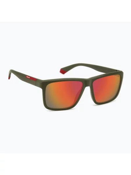 Sluneční brýle Polaroid PLD military green/red multilayer polarized červené