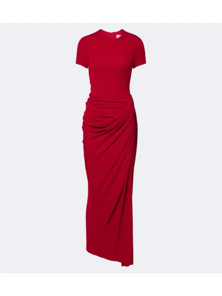 Rochie maxi Erdem din jerseu drapată roșu