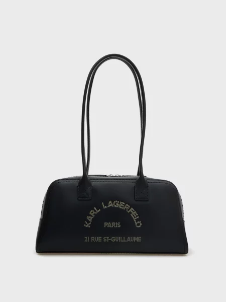 Шкіряна сумка Karl Lagerfeld чорна