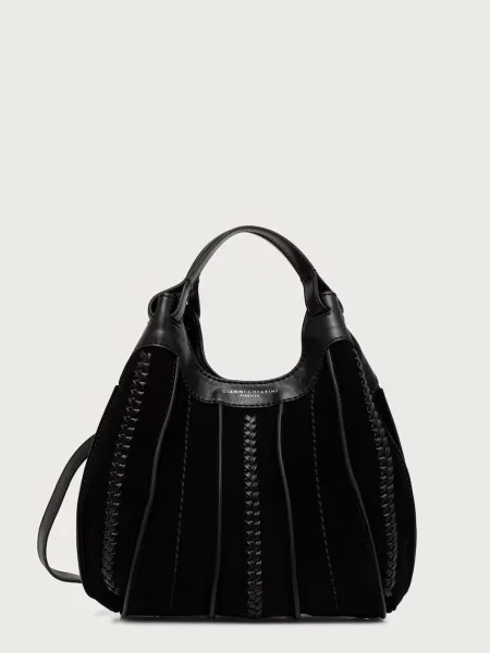 Gianni Chiarini geantă crossbody pentru femei din piele DUA negru