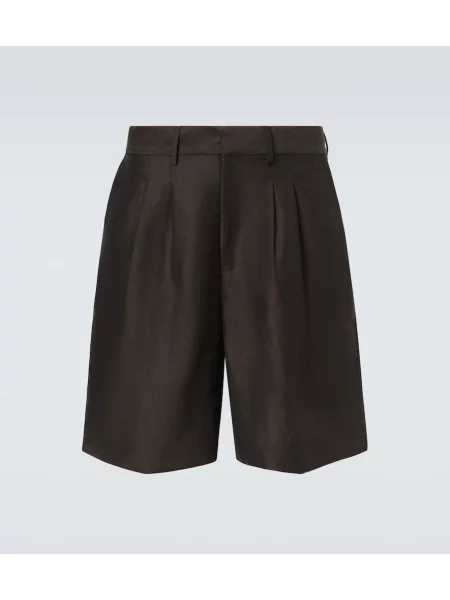 Pantaloni scurți Commas de lână maro