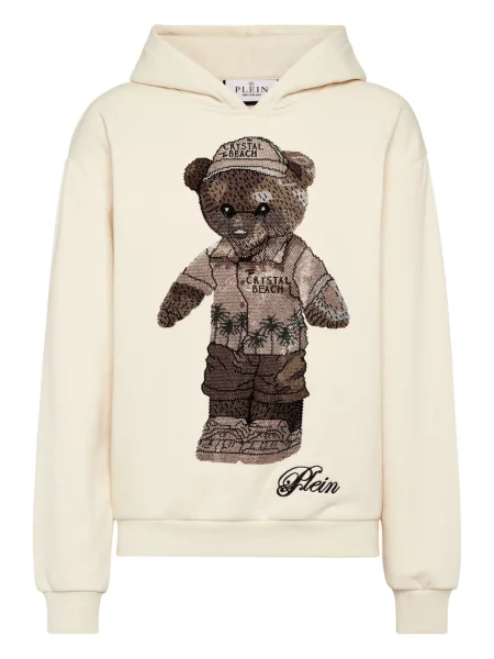 Bluza z kapturem Philipp Plein z kryształkami teddy