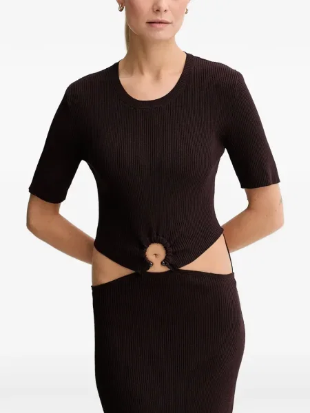 Rochie midi Sessun până la genunchi de costum maro
