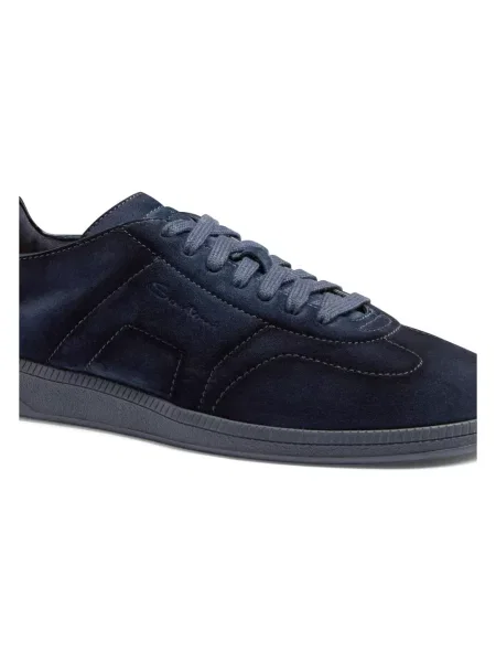 Sneakersy Santoni zamszowe niebieskie