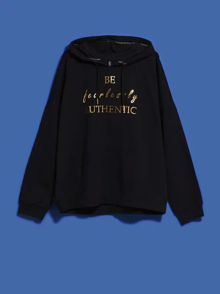 Hanorac cu glugă Moodo negru