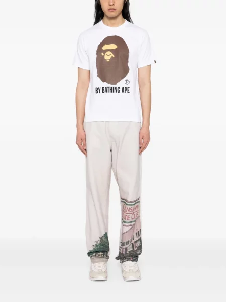 Tricou A Bathing Ape® cu imagine alb