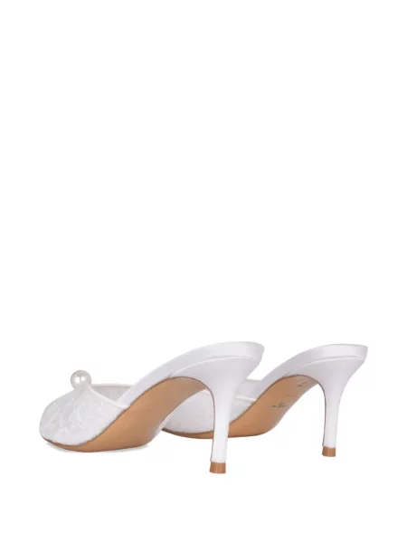 Sandale Black Suede Studio din piele de căprioară alb